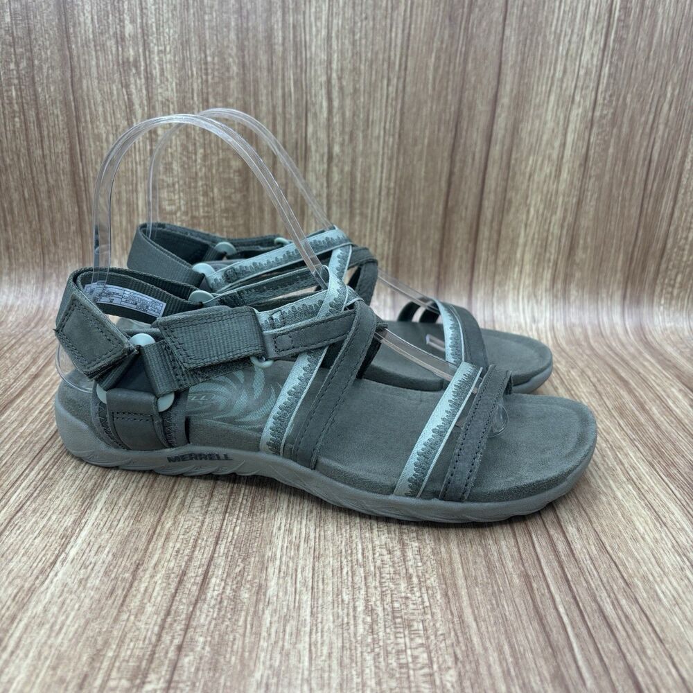 Merrell Terran 3 Cush Lattice Olive Open Toe Strappy Sandals Shoe Women’s Size 7